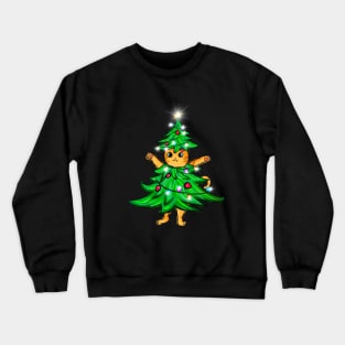 Funny Catmas Tree Crewneck Sweatshirt